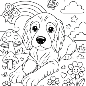 Kleurplaat hond